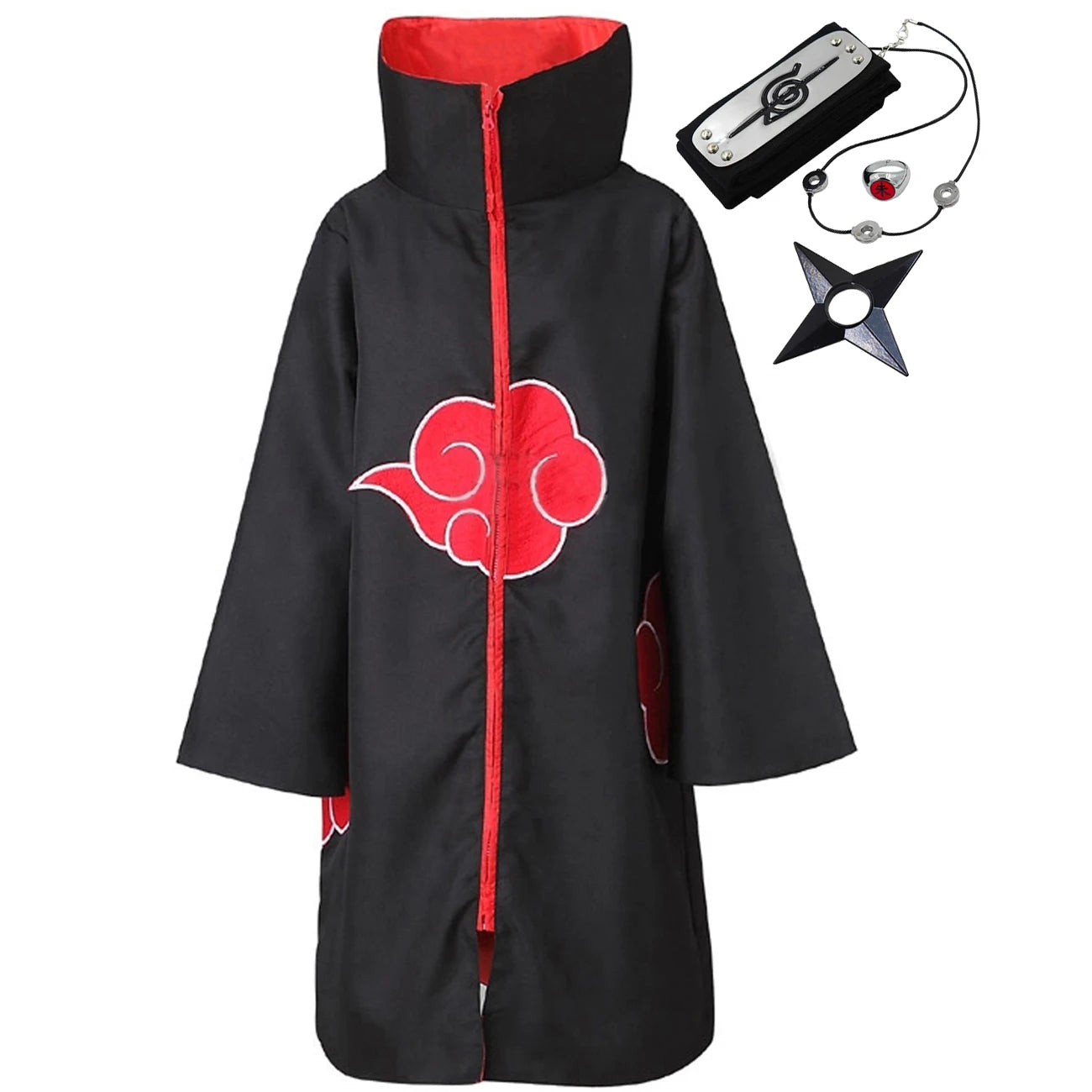 Akatsuki Uchiha Itachi Cloak Cosplay Costume With Accessories