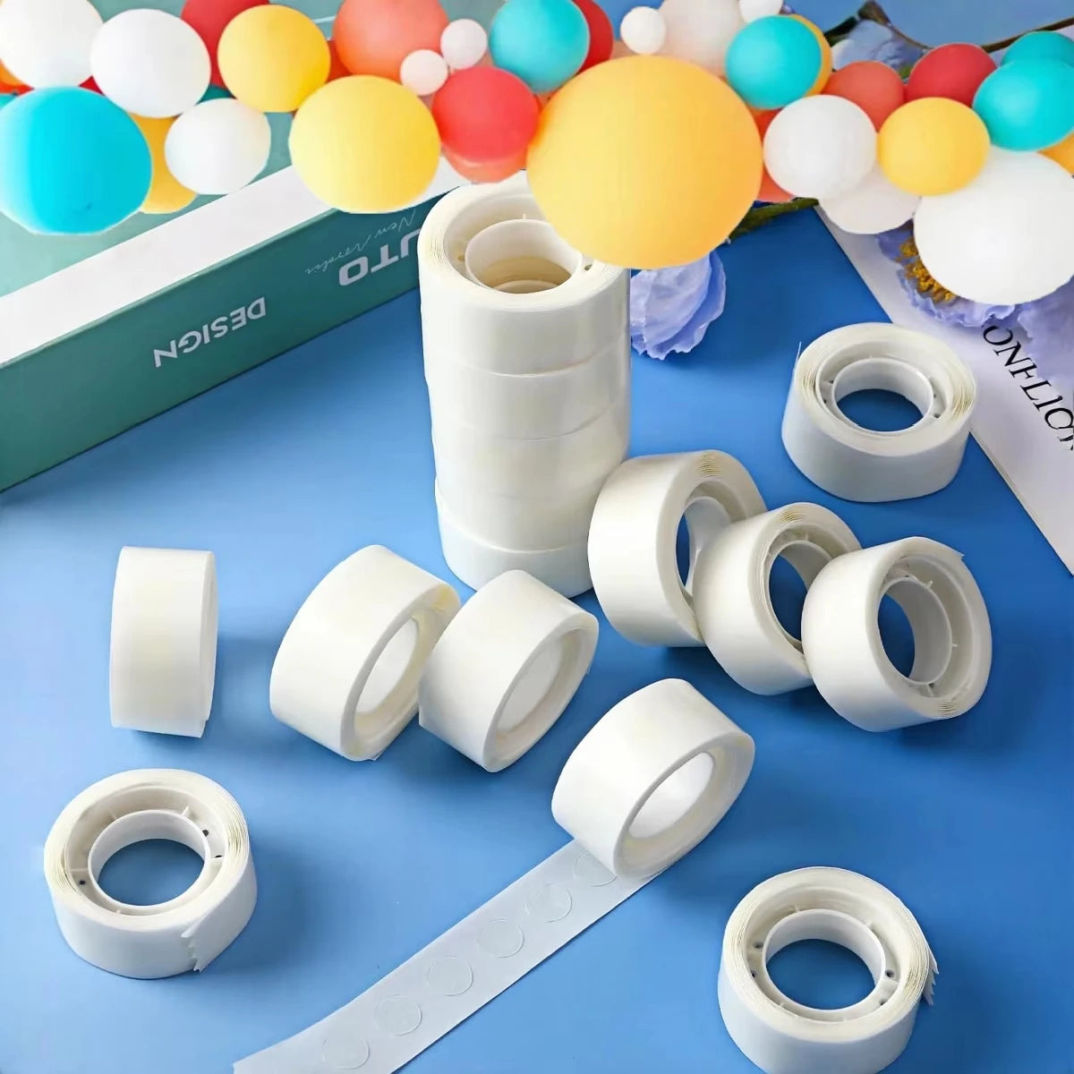 Transparent Double Sided Adhesive Dots For Balloons Multipurpose
