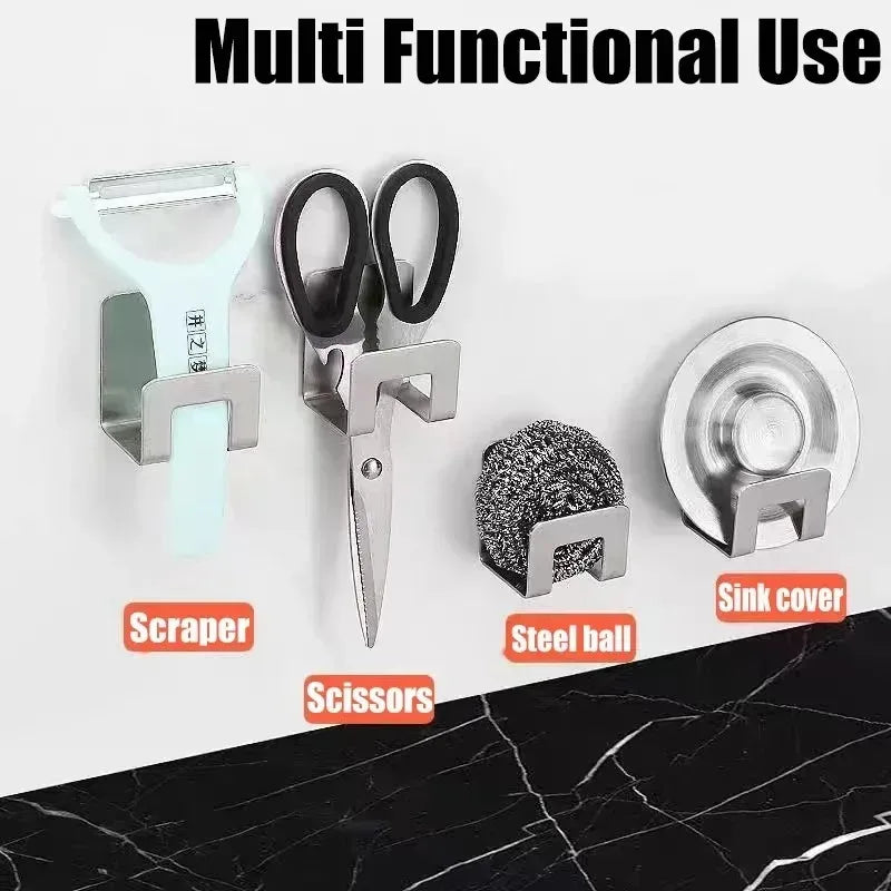 Stainless Steel Kitchen Sponge Holder Tray Drainer Rack Self Adhesive