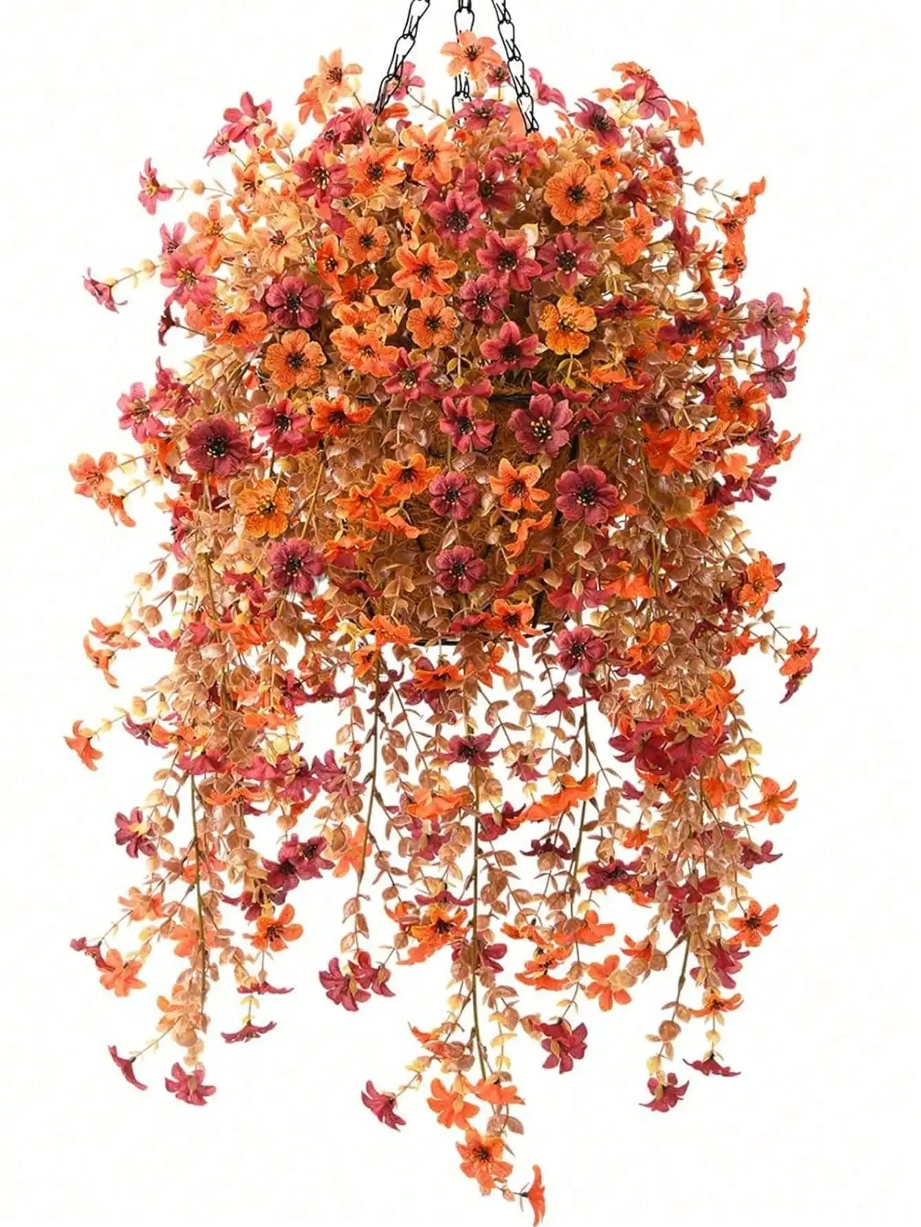 Artificial Eucalyptus Silk Flower Vine UV Resistant Outdoor Garden Decor