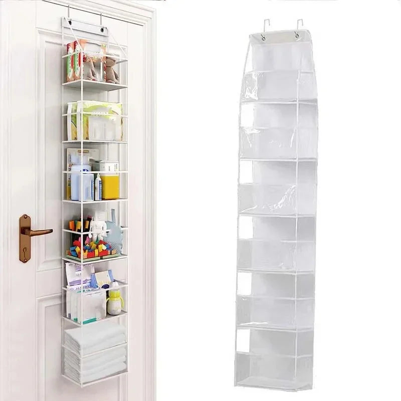 4 Layer Foldable Hanging Storage Bag Behind Door Closet Organizer