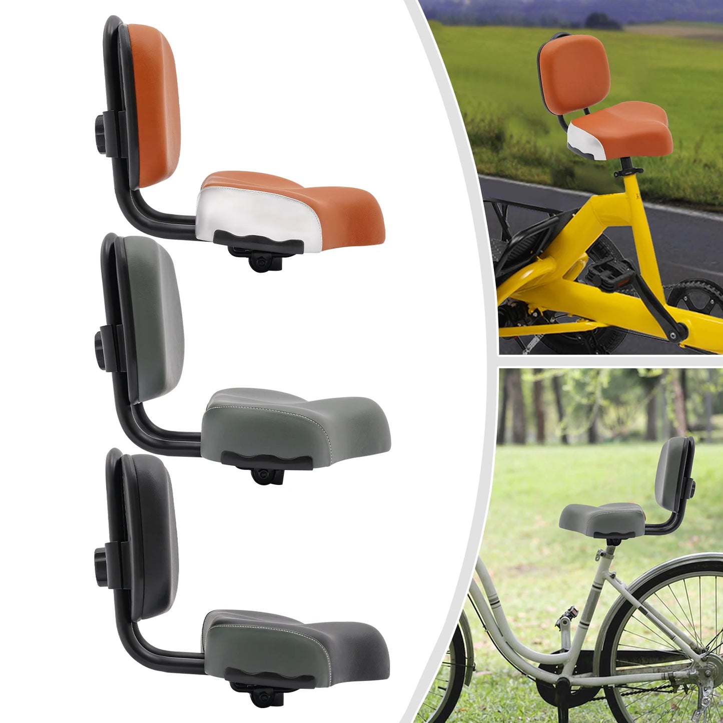 Adjustable Tricycle Saddle With Backrest Extra Wide Universal Back Support