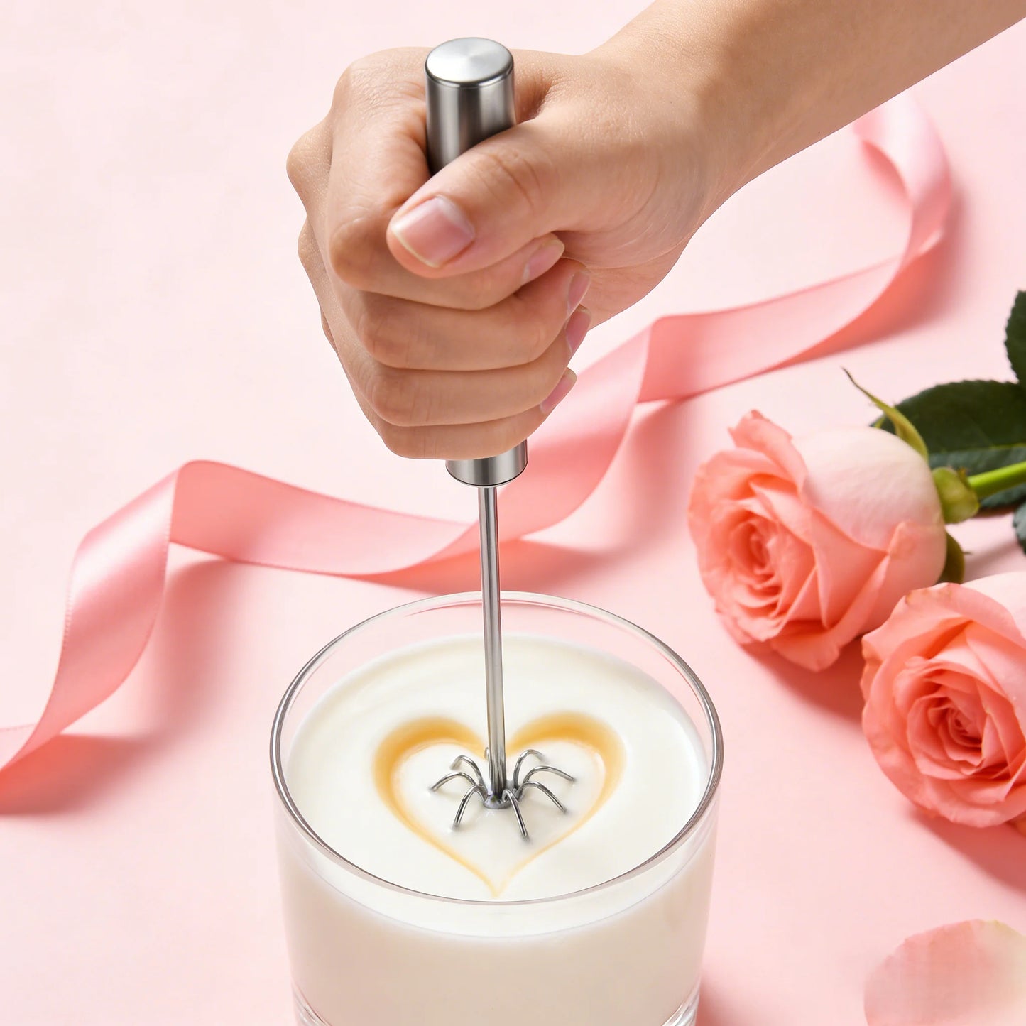 Handheld Electric Mixer OnePress Auto Whisk for Baking and Beverages