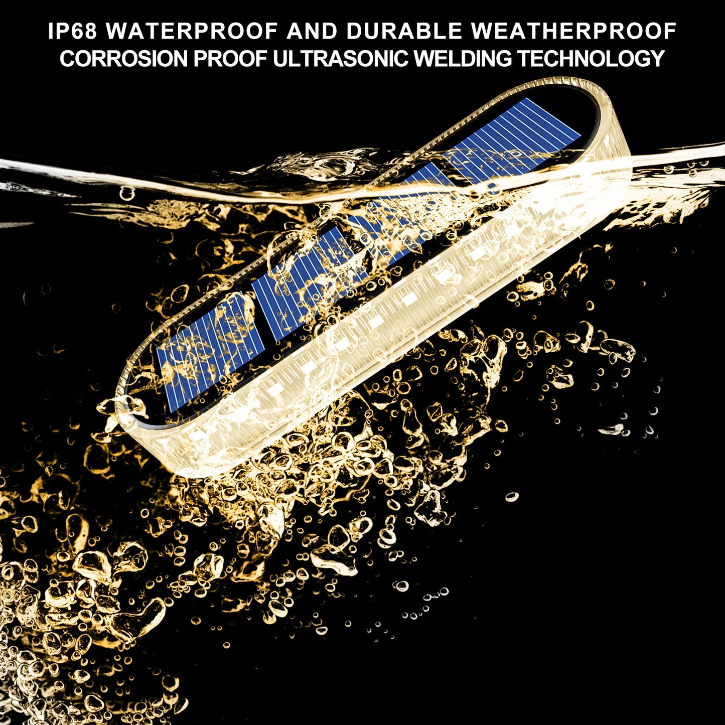 Solar Deck Lights IP68 Waterproof Auto On Off 4 Pack Five Ton Anti Pressure