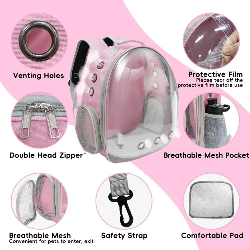 Front Expandable Cat Backpack For Pets Holds Up To 20 Pounds