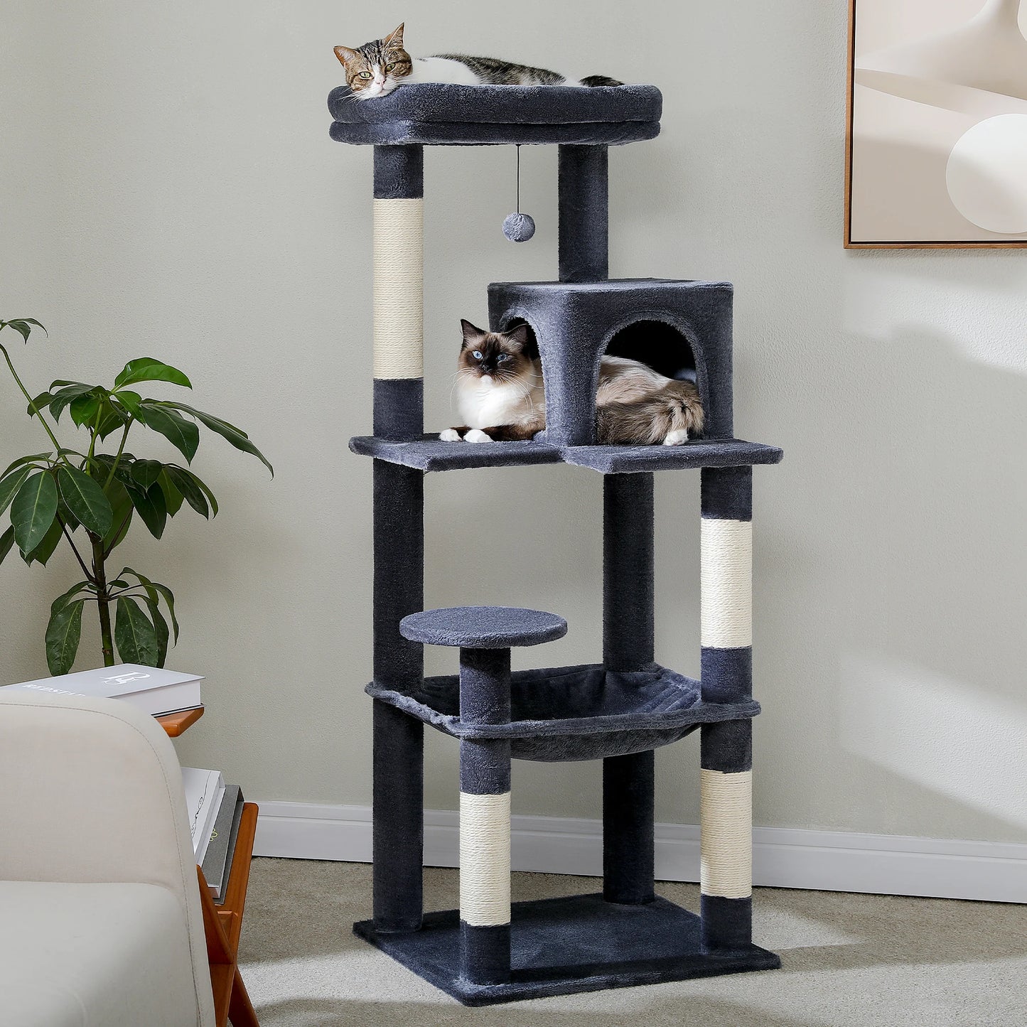 PAWZ Road Cat Tree Indoor 5 Level Tower Sisal Posts