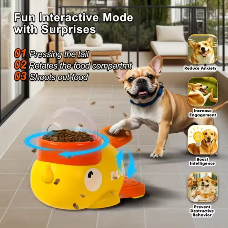Interactive Duck Feeder Toy for Dogs and Cats Puzzle Feeder