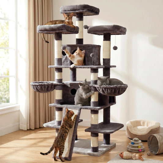 FOOWIN Cat Tree Tower Indoor Activity Center Condos Perches