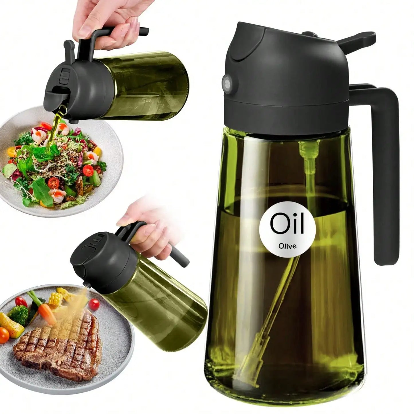 Olive Oil Dispenser 2 In 1 Cooking Oil Sprayer Mister