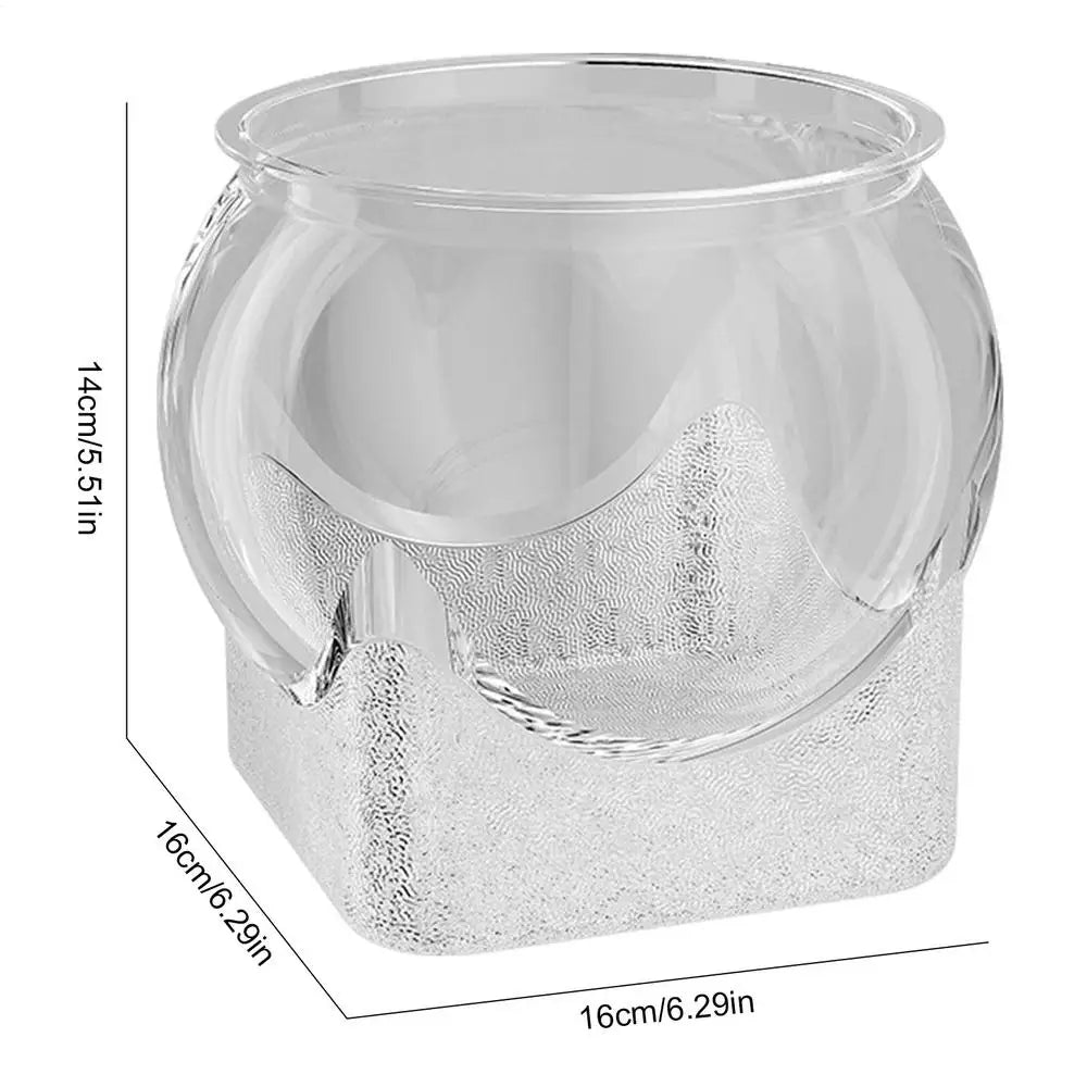 Ultra Clear Round Plastic Fish Bowl Removable 360 Degree View