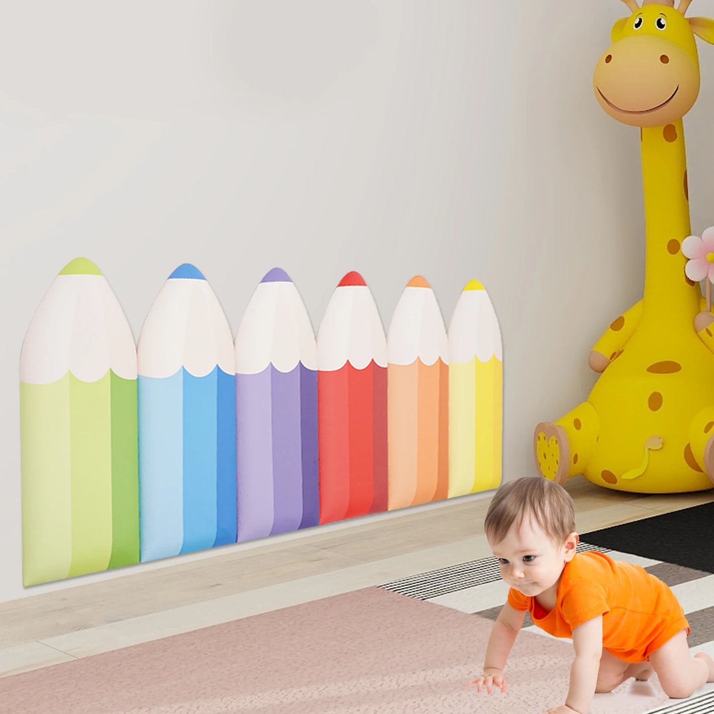 Pencil Wall Stickers Anti Collision Padding For Kids Rooms