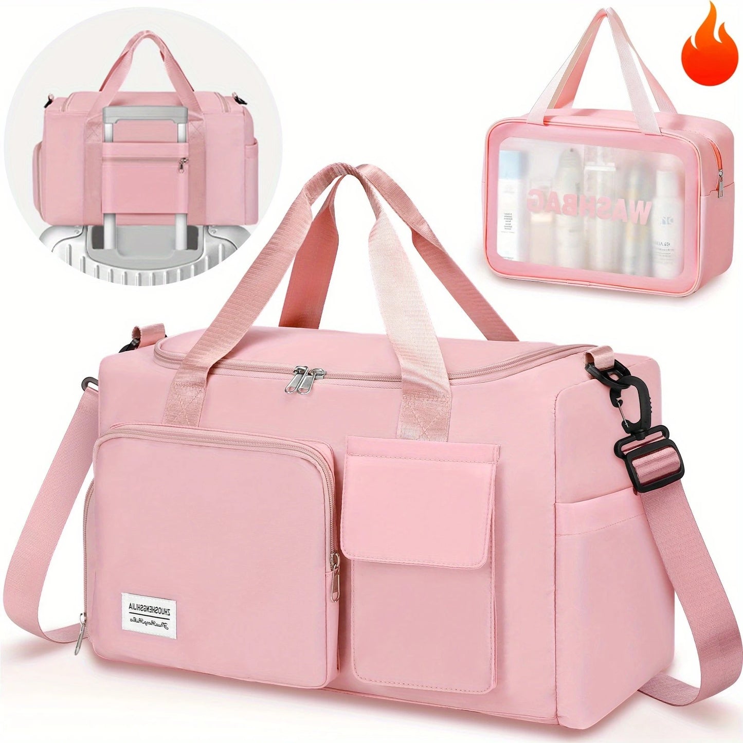 Waterproof Fitness Travel Duffel Bag With Dry And Wet Separation