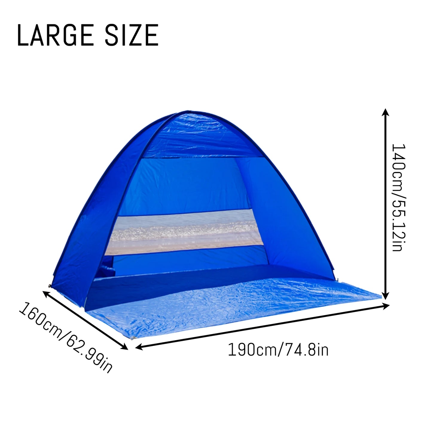Pakicetus Pop Up Beach Tent With Carrying Bag For Outdoors