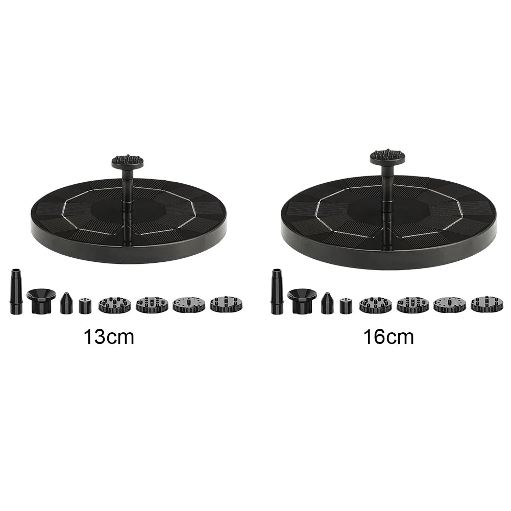 Floating Solar Fountain With Eight Nozzles For Ponds And Pools