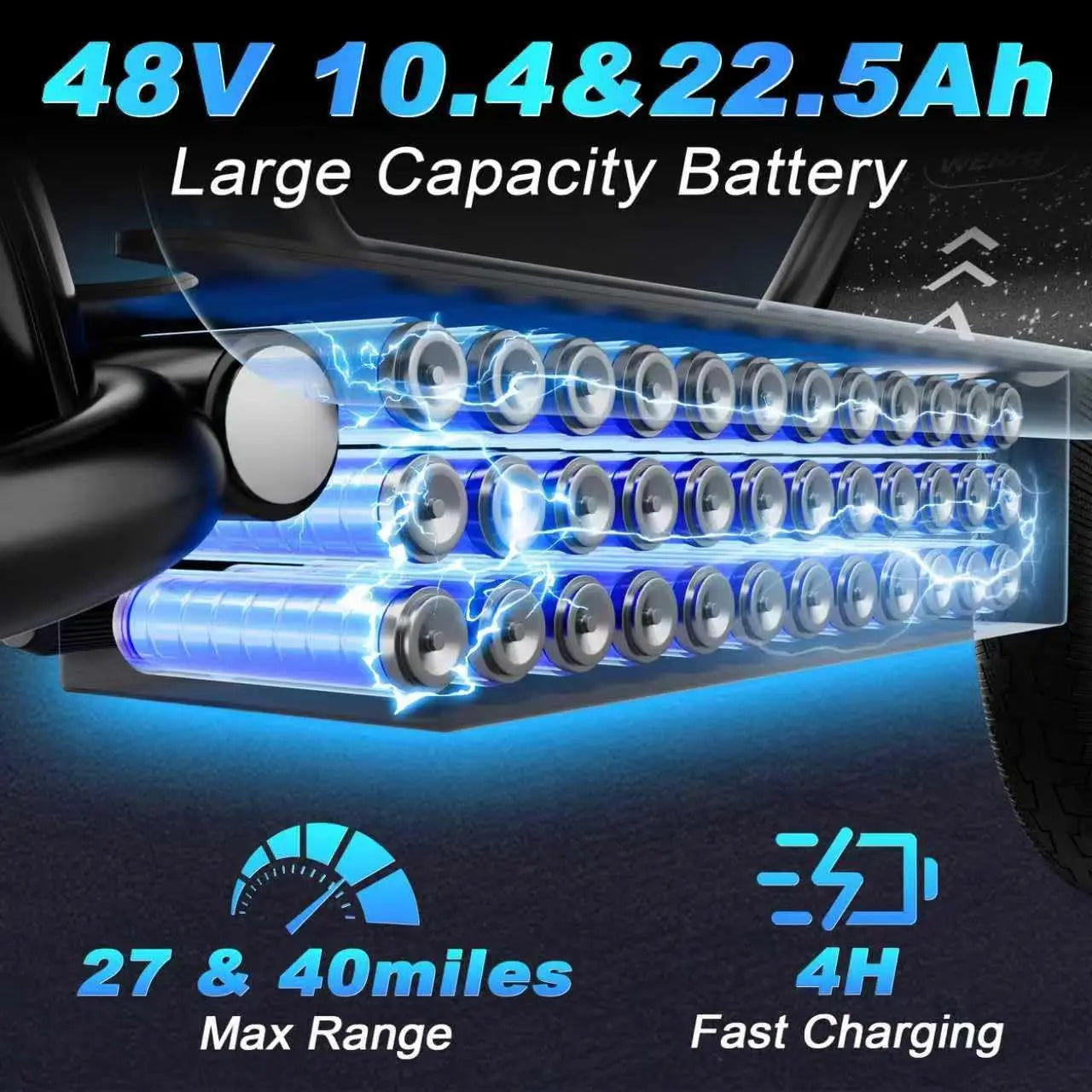 AOVOPRO Folding Electric Bike Dual Suspension 27 Mile Range