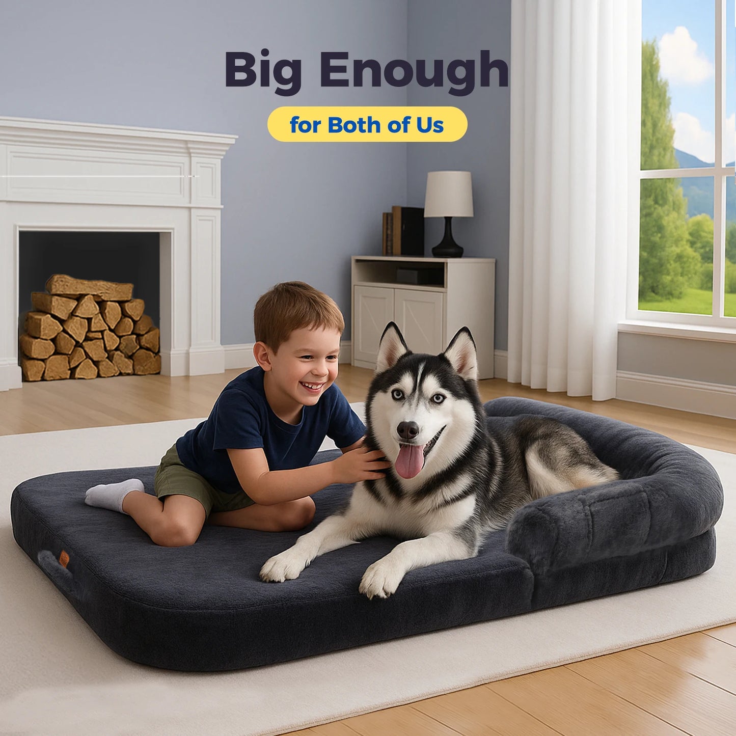 PAWZ Road Foldable Dog Bed Plush Washable Non Slip Sofa