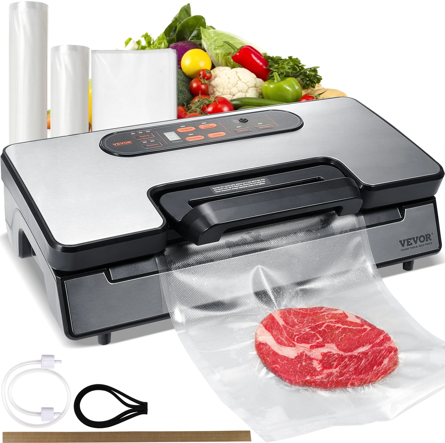 Succebuy Vacuum Sealer 90KPa 130W With Free 10 Vacuum Bags