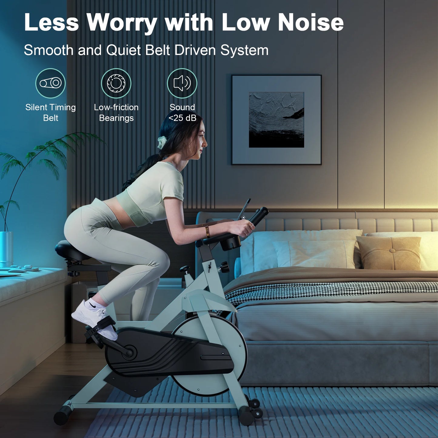 Superun 32 Level Magnetic Resistance Stationary Bike For Home Workouts