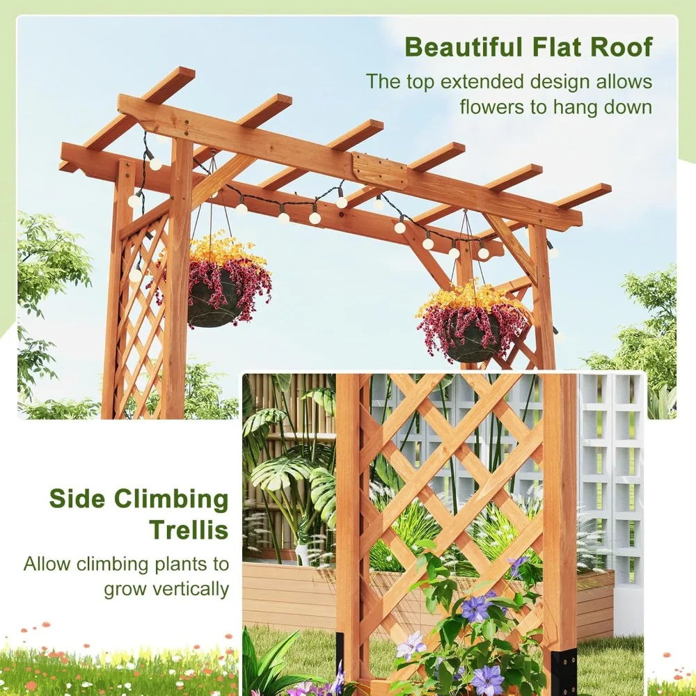 Fir Wood Garden Arch for Weddings and Outdoor Pergolas