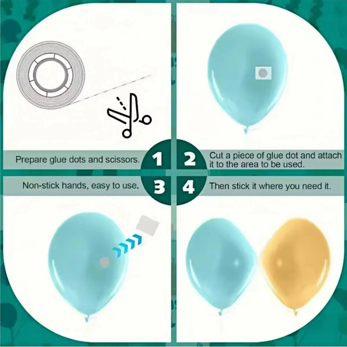 Transparent Double Sided Adhesive Dots For Balloons Multipurpose