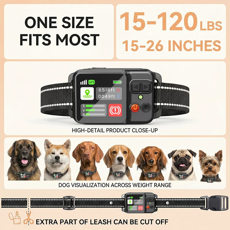 Dog Electronic Fence Outdoor GPS Fencing System Waterproof Training Collar