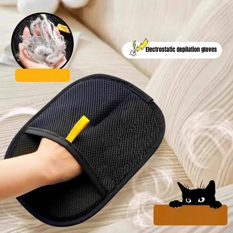 Pet Grooming Gloves Hair Remover for Dogs Cats Rabbits
