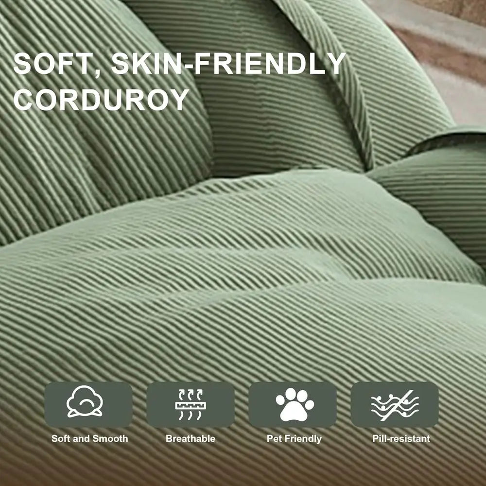 Corduroy Dog Bed For Adults Foldable Lounge Sofa With Cushions