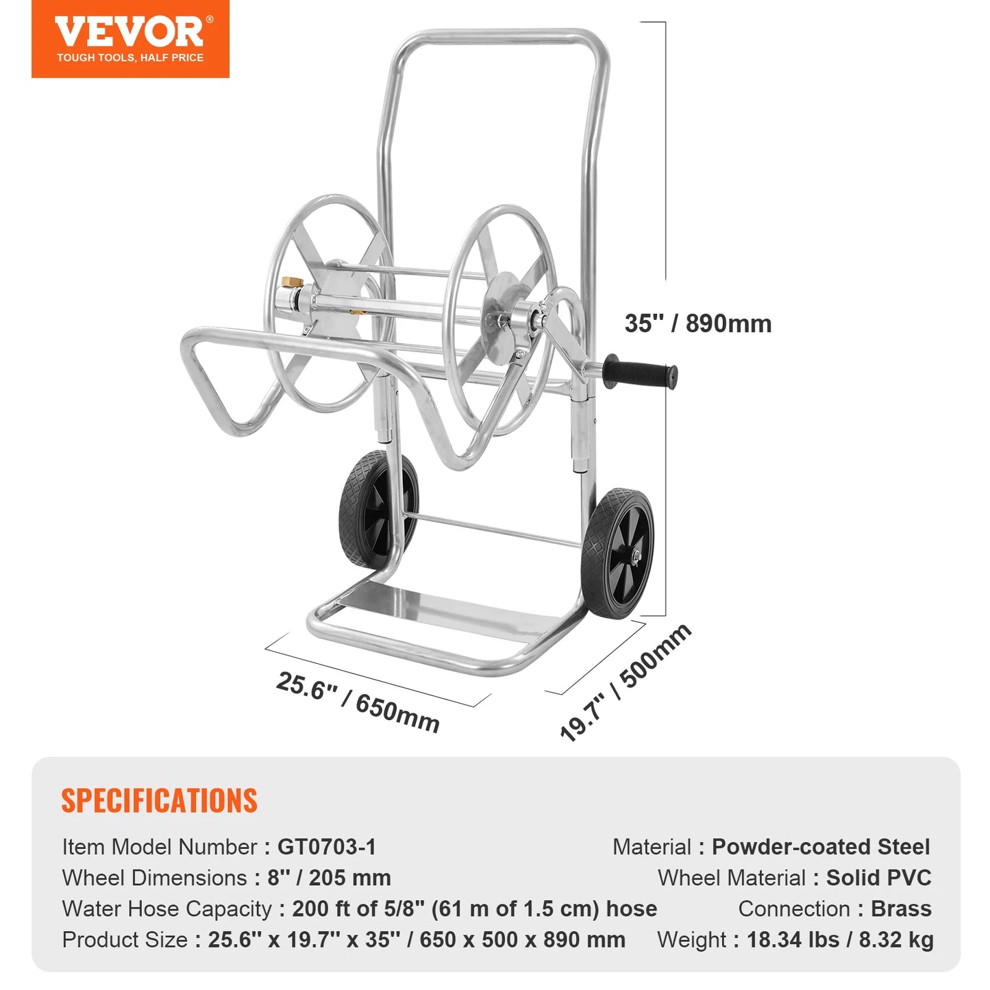 SucceBuy Hose Reel Cart Heavy Duty Garden Yard Hose