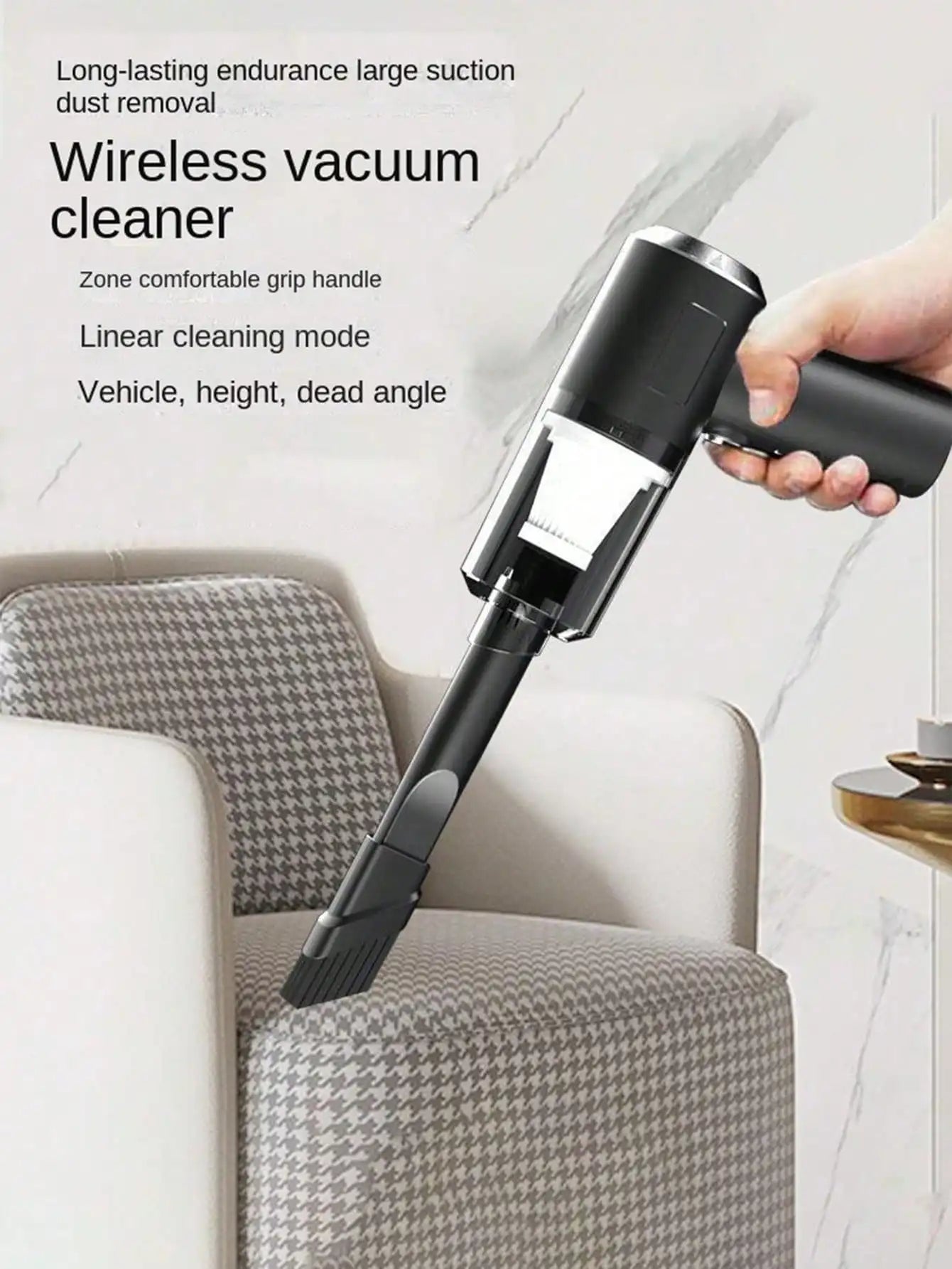 Cordless Handheld Vacuum Cleaner With Multiple Nozzles For Home