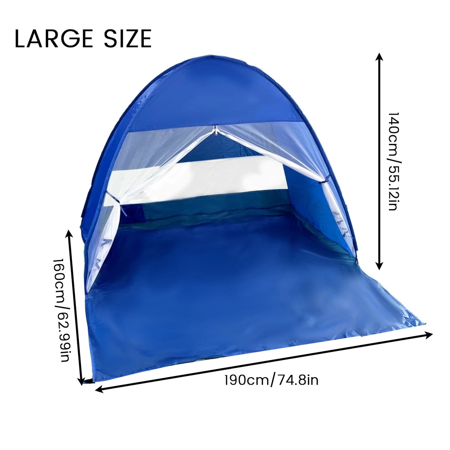 Pakicetus Pop Up Beach Tent With Carrying Bag For Outdoors