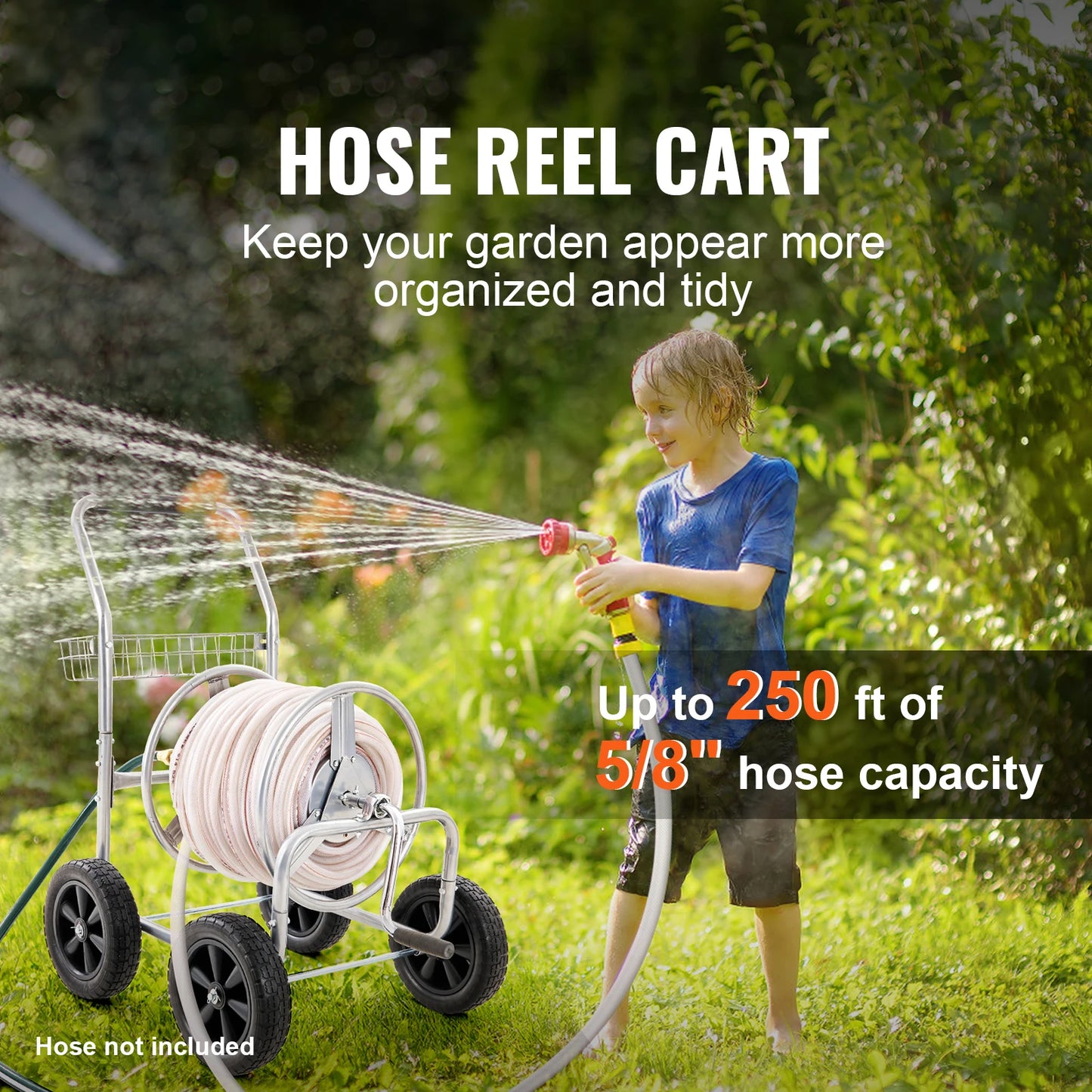 SucceBuy Hose Reel Cart Heavy Duty Garden Yard Hose