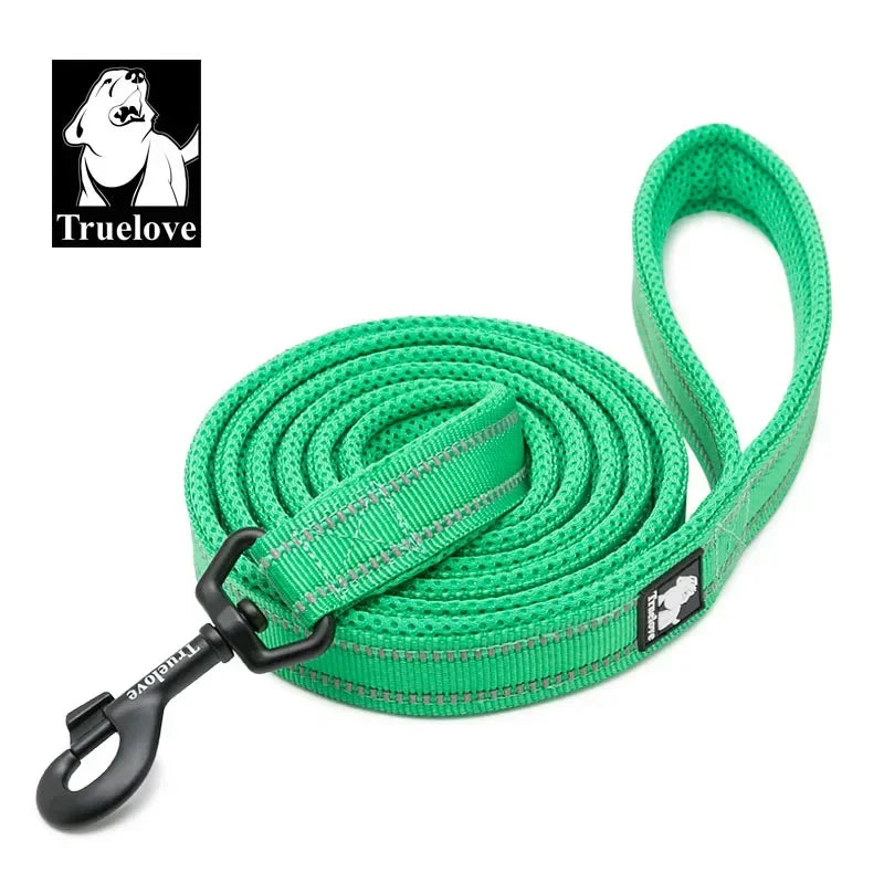 TRUELOVE Reflective Nylon Mesh Padded Pet Leash For Dogs And Cats