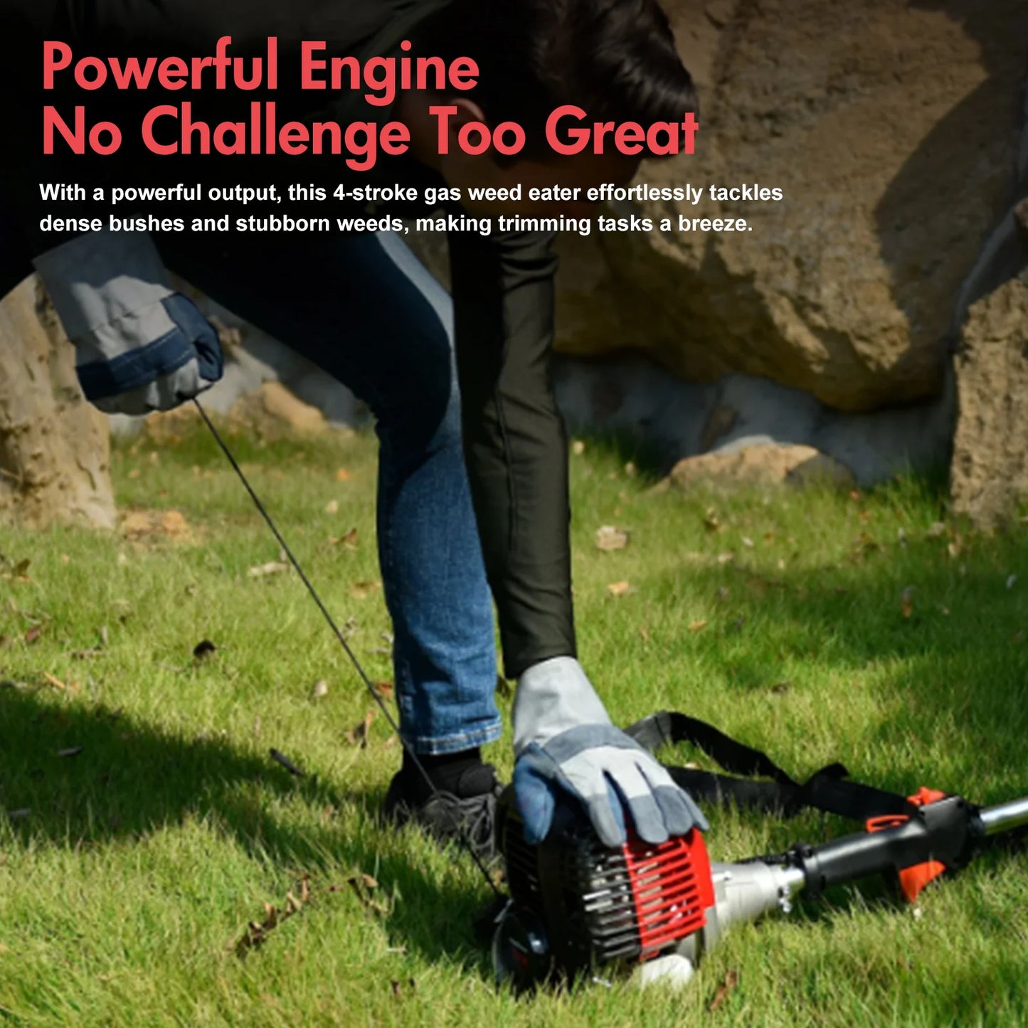 4 Stroke Gas Weed Eater Trimmer For Lawn And Garden