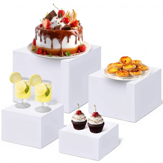 HiMISS Acrylic Buffet Risers Set For Dessert Table Display