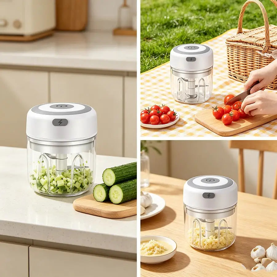 Rechargeable Garlic Chopper And Meat Grinder Multi Purpose Kitchen Tool