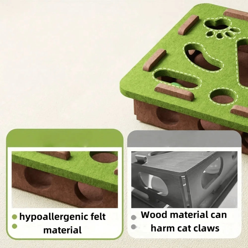 New Interactive Cat Puzzle Toy With Maze Tunnel Ball Bell