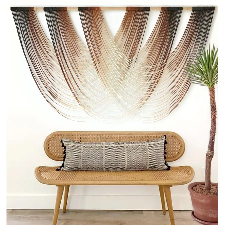 Dip Dyed Fiber Yarn Wall Hanging Wall Art Boho Decor