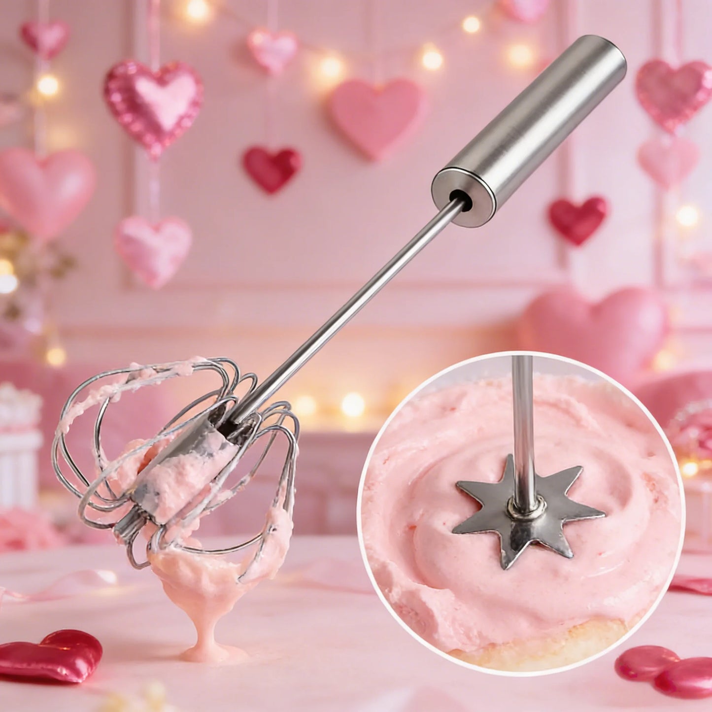 Handheld Electric Mixer OnePress Auto Whisk for Baking and Beverages