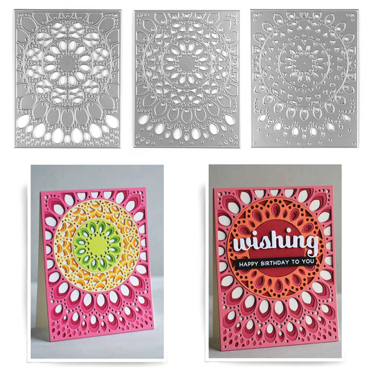 Irregular Rectangular Background Metal Cutting Dies For Card Making Scrapbooking