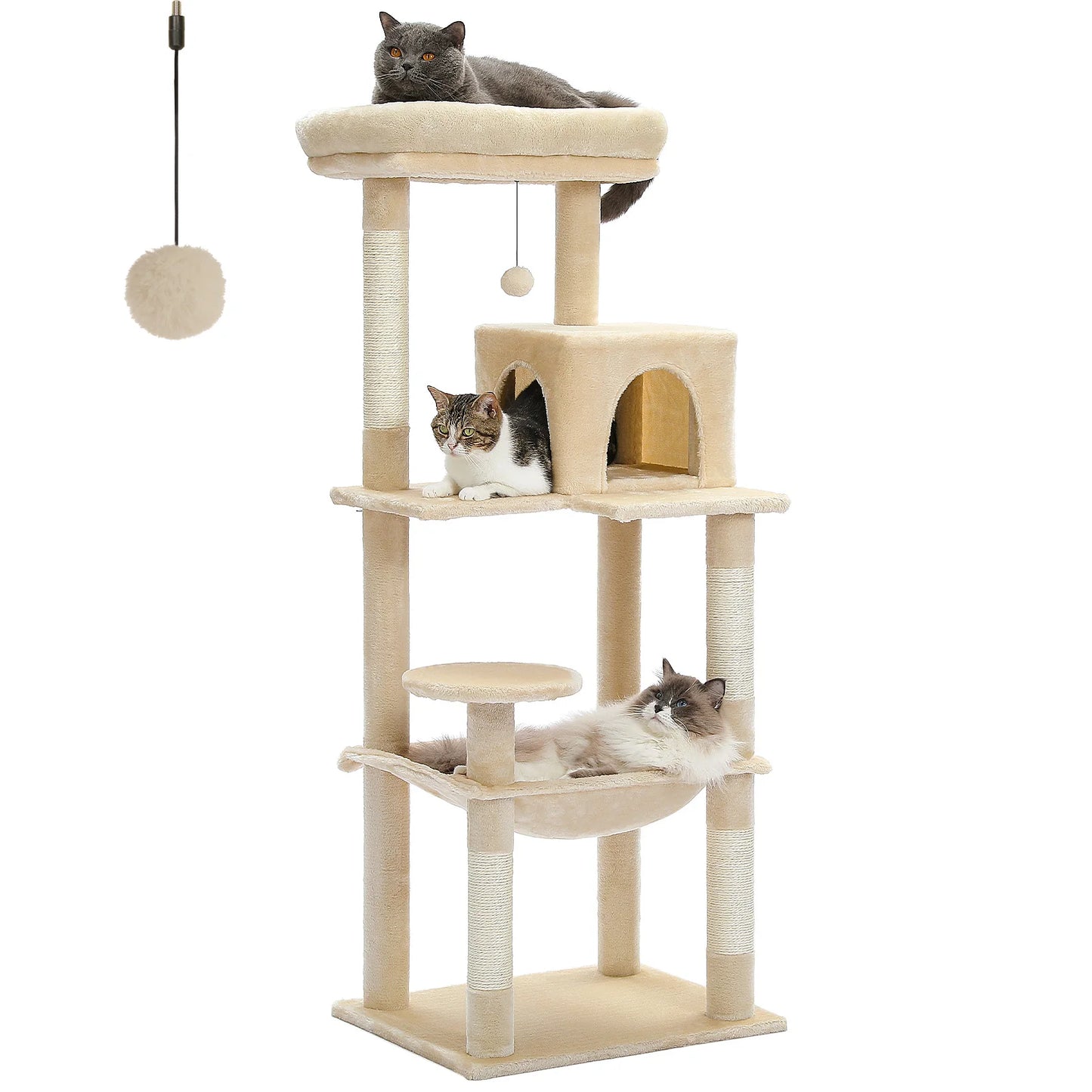 PAWZ Road Cat Tree Indoor 5 Level Tower Sisal Posts