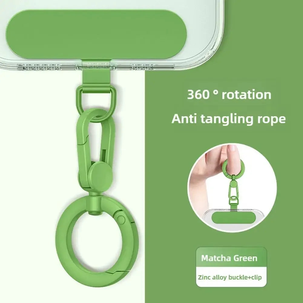 Metal Phone Lanyard With Rotatable Buckle And Steel Clip