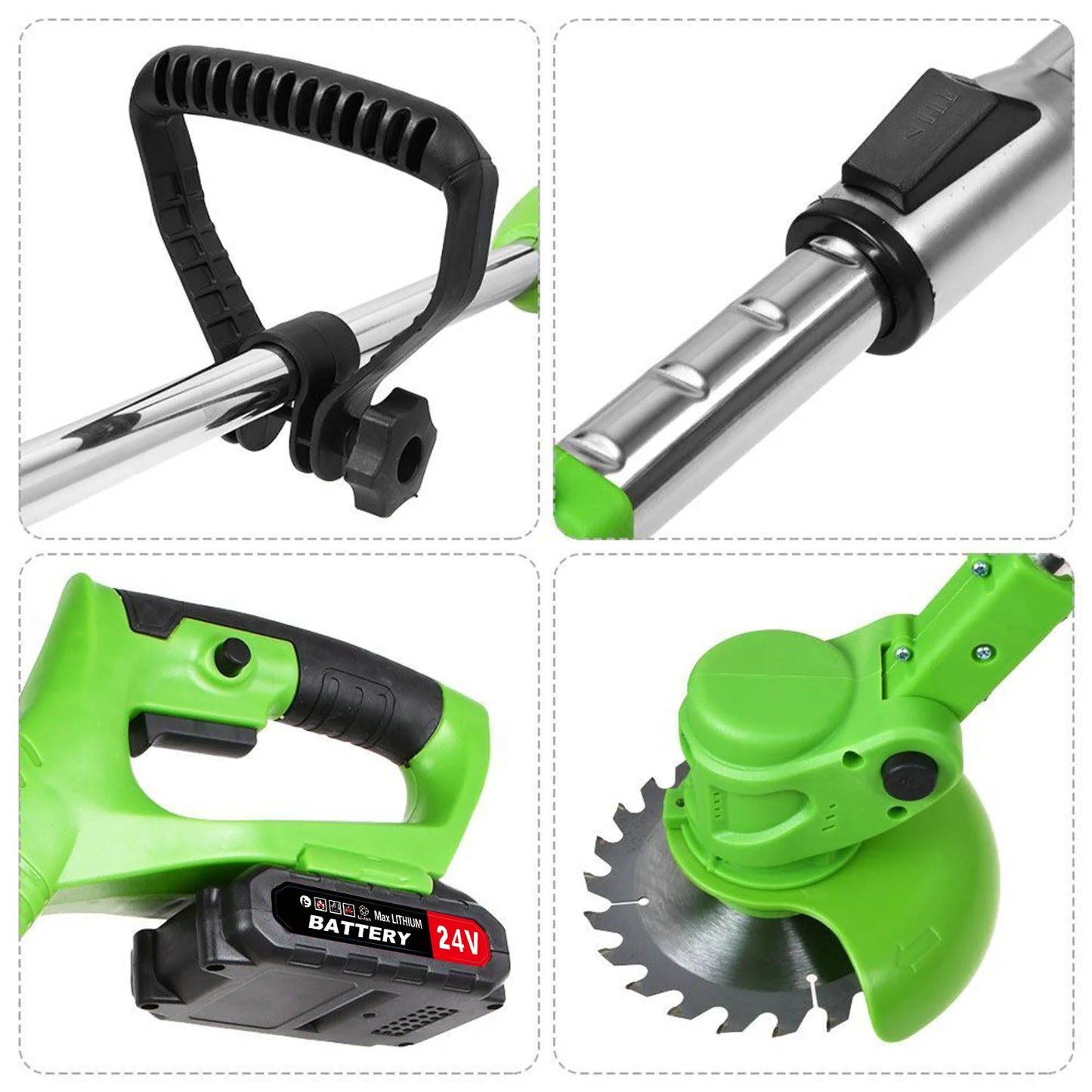 HG0076 Electric Cordless 2-In-1 Brushless Weed Trimmer For Lawn