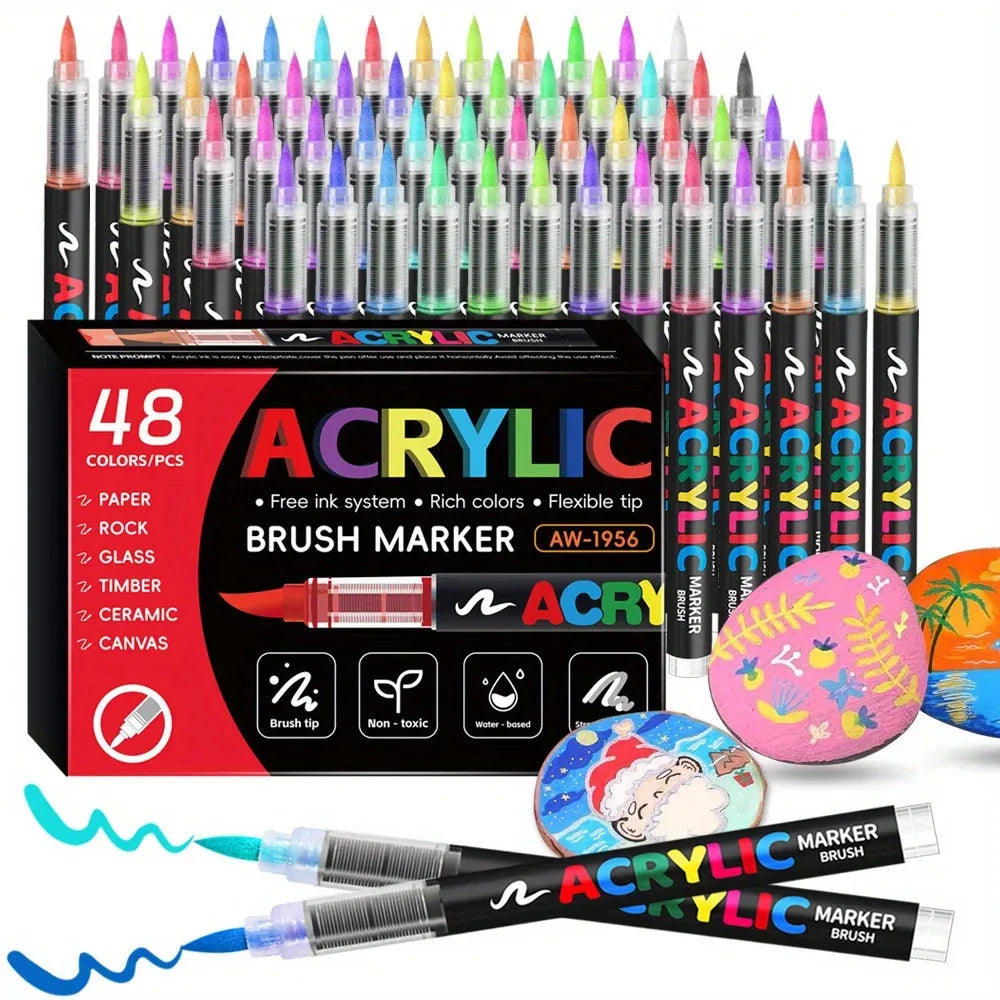 ART WALKER Acrylic Marker Set For Artwork And Craft Projects