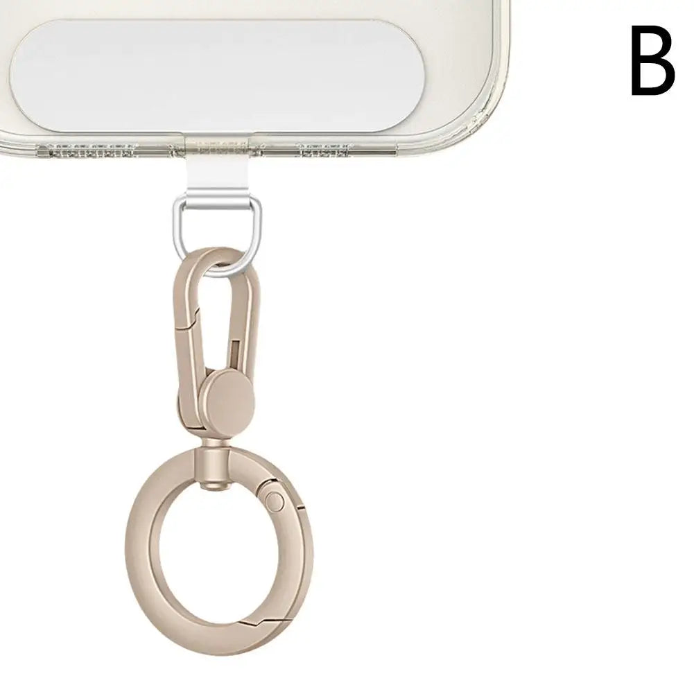Metal Phone Lanyard With Rotatable Buckle And Steel Clip