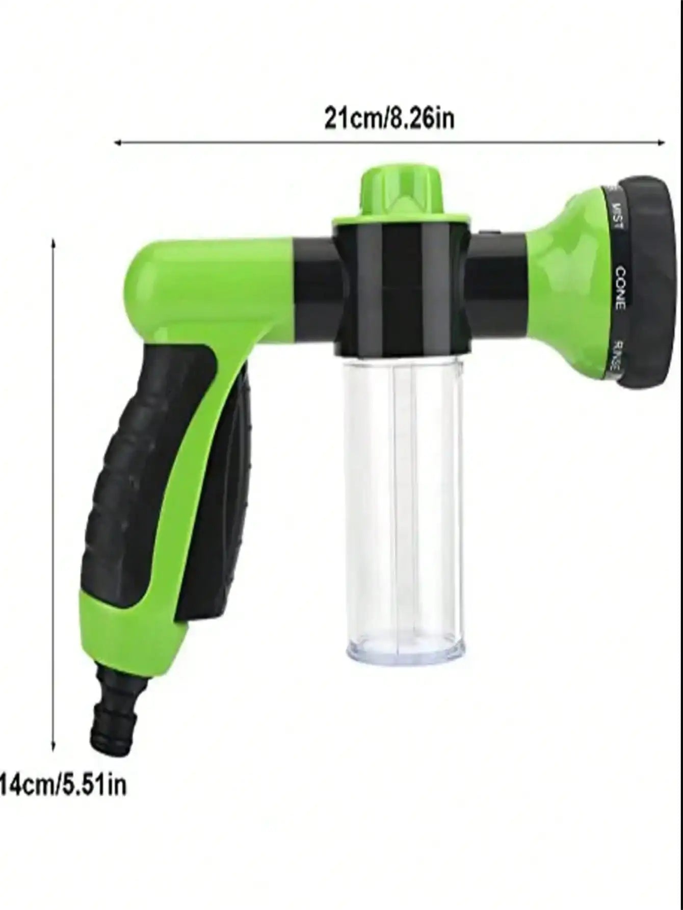 Car Wash Foam Sprayer With Soap Reservoir Garden Hose Nozzle