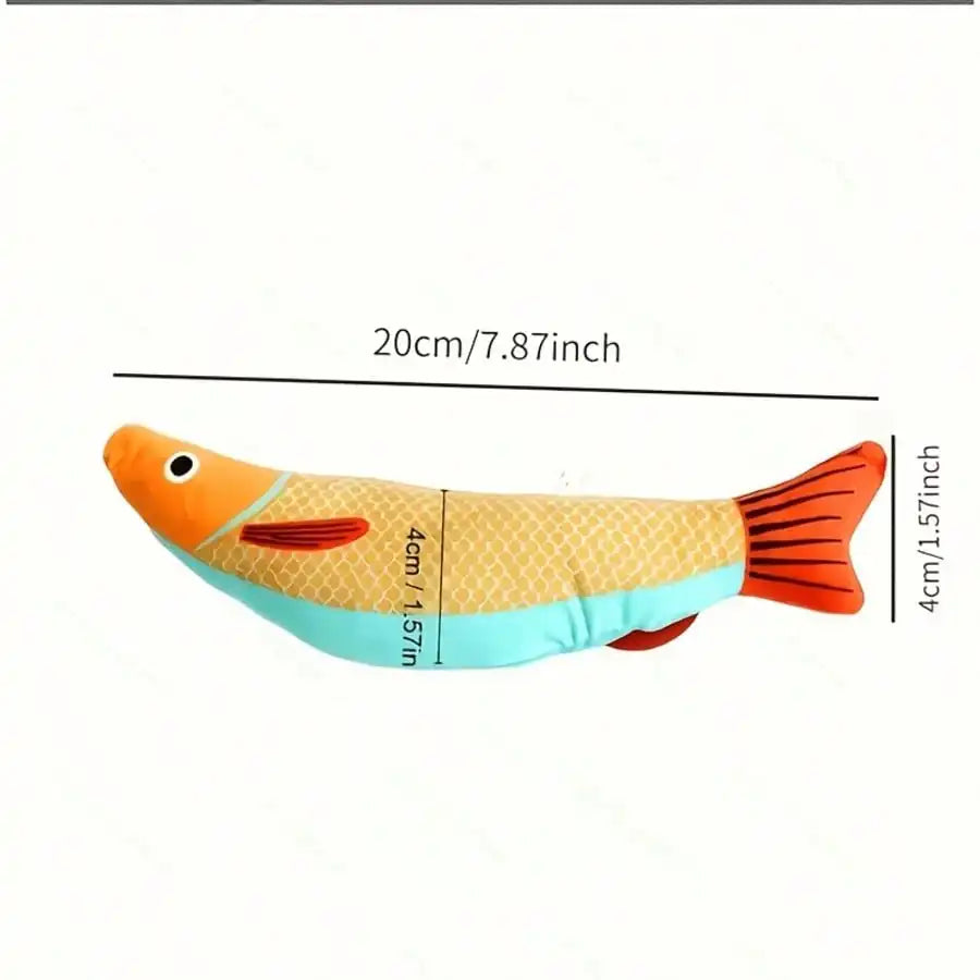 Realistic Fish Design Cat Toy With Sound For Indoor Play