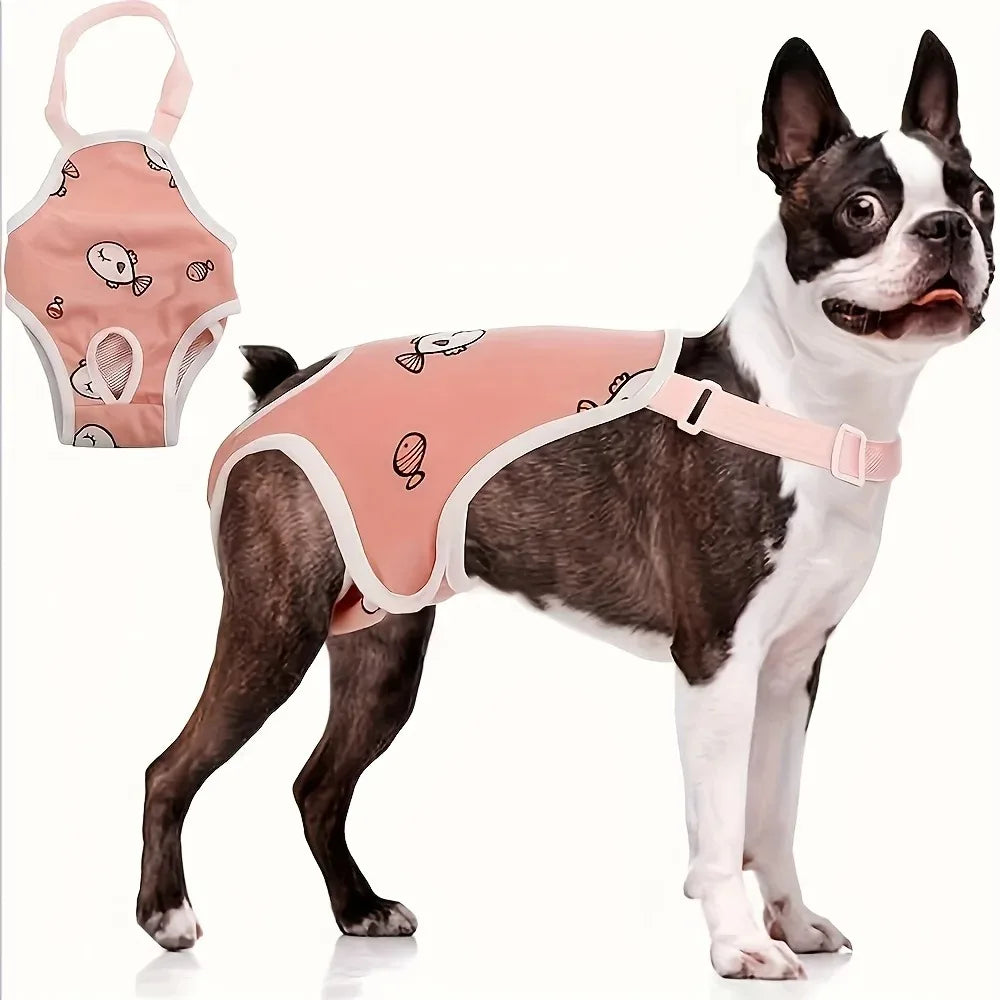 Reusable Female Dog Diapers With Buckle Adjustable Breathable Mesh Incontinence