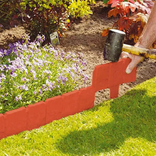 Shunmaii Garden Edging Border Set Plastic Imitation Stone Landscape