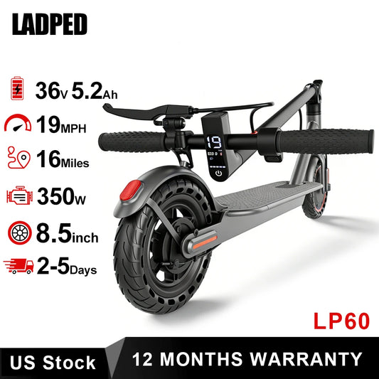 Ladped LP60 Electric Scooter 350W 19Mph Foldable 16 Mile Range