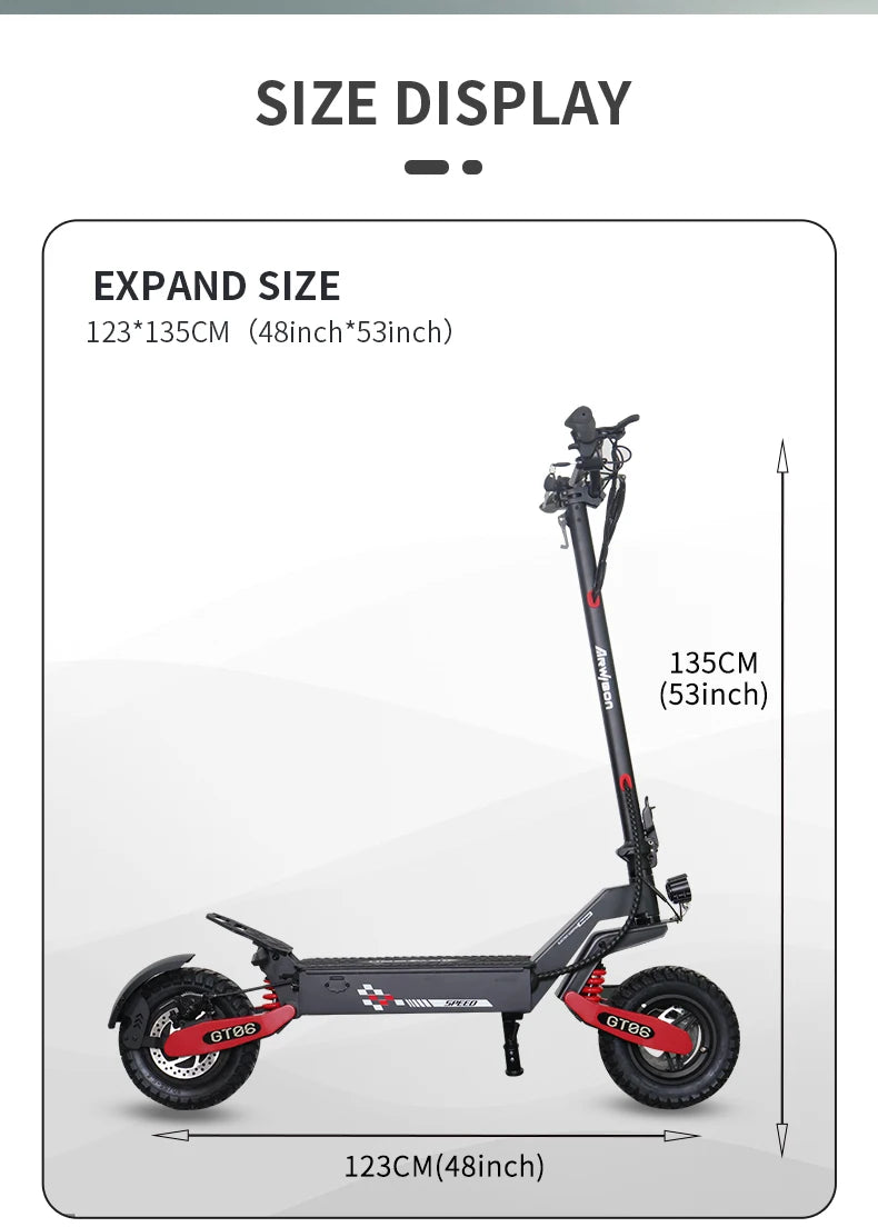 Arwibon GT06 1200W Foldable EScooter For Adults 25 MPH Off Road